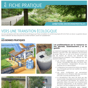 Vers une transition écologique. Fiche pratique